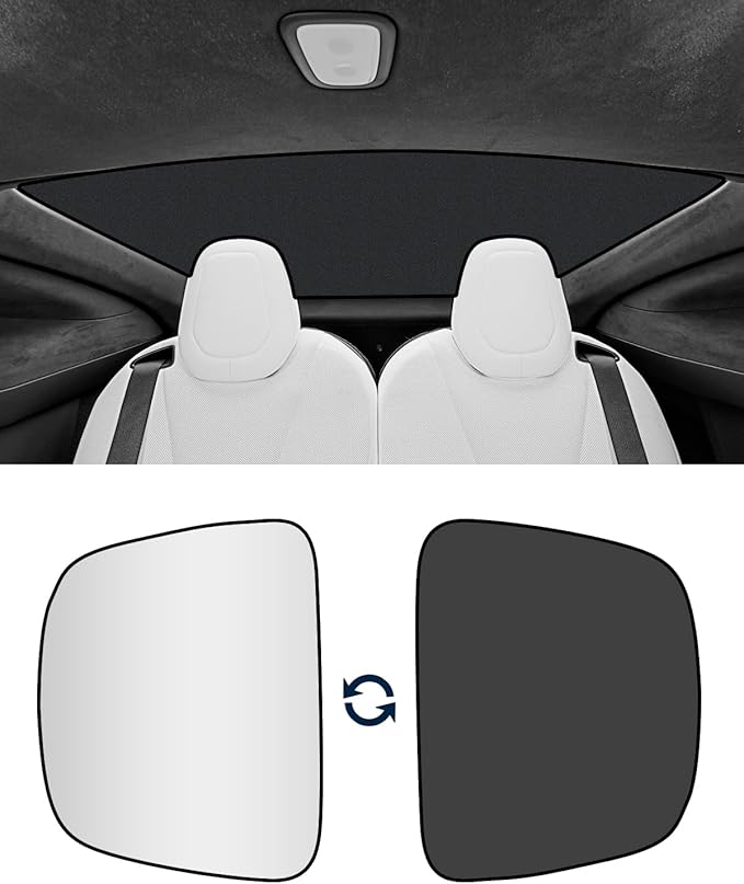 Roof Sunshade, Windshield Sunshade,Rear Windshield Sunshades,Glass Sunroof Shade UV Sun Blocking Heat Shade Comptatible with Tesla Model X 2015-2025