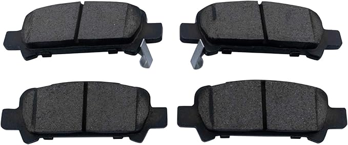 TRQ Rear Brake Pads Ceramic Hardware Wear Sensor Compatible with 2003-2006 Subaru Baja 1998-2003 Forester 1999-2003 Impreza 2000-2010 Legacy 2000-2004 Outback