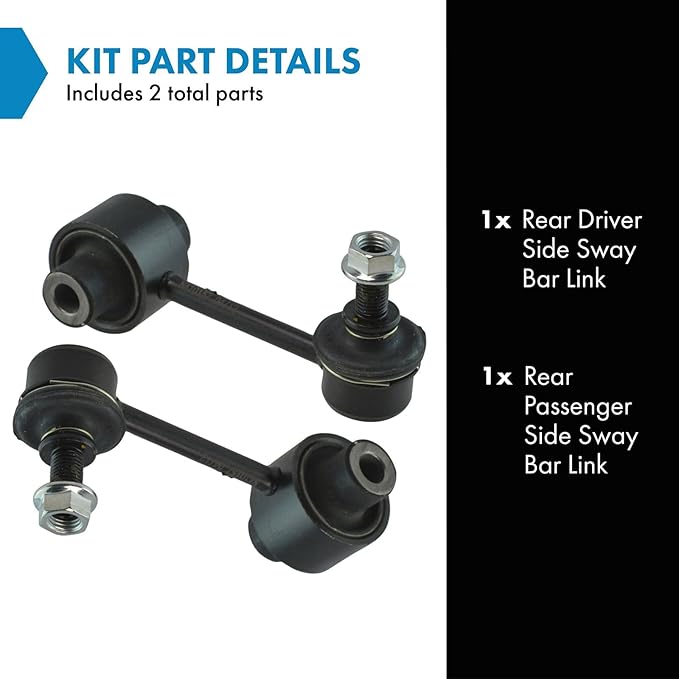 TRQ Rear Sway Bar Stabilizer Link Set Compatible with 2013-2016 Scion FR-S 2013-2019 Subaru BRZ 2008-2016 Impreza 2010-2019 Legacy 2015-2019 WRX WRX STI 2017-2019 Toyota 86