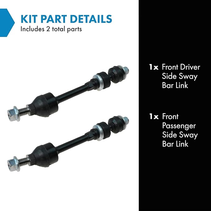 TRQ Front Sway Bar Stabilizer Link Set Compatible with 2005-2008 Ford F-150 2006-2008 Lincoln Mark LT