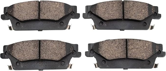TRQ Rear Brake Pads Ceramic Compatible with 2004-2009 Cadillac SRX