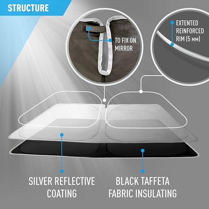 CLIM ART Windshield Sun Shade for Kia Soul 2014-2019, Custom-Fit Foldable Car Sunshade, Vehicle Sun Protector, Front Auto Windshield Cover, Car Accessories - WS2012