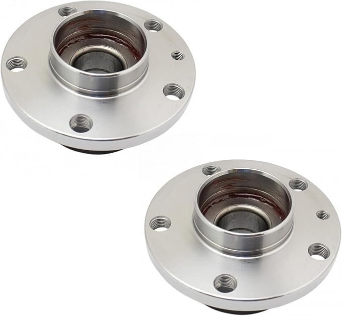 TRQ Rear Left and Right Wheel Bearing and Hub Assembly Set 2 Piece Compatible with 2014-2017 Fiat 500L