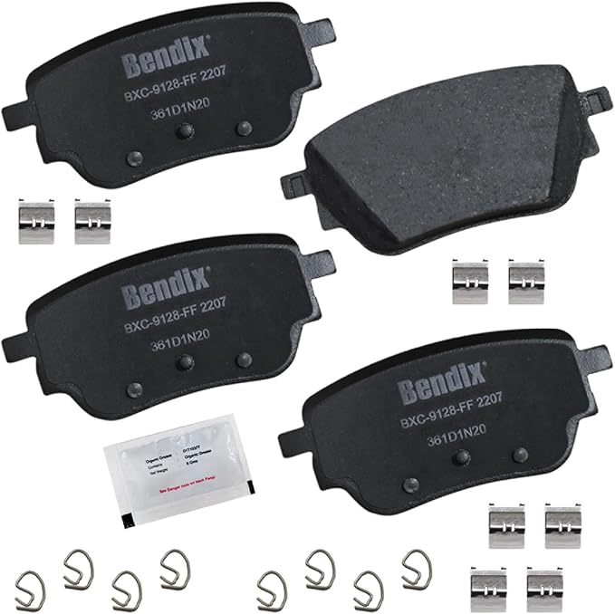 Bendix Priority1 CFC2207 Ceramic Rear Brake Pads for Mercedes-Benz A200 2020, A220 2021-2019, CLA200 2020-2019, CLA250 2021-2020