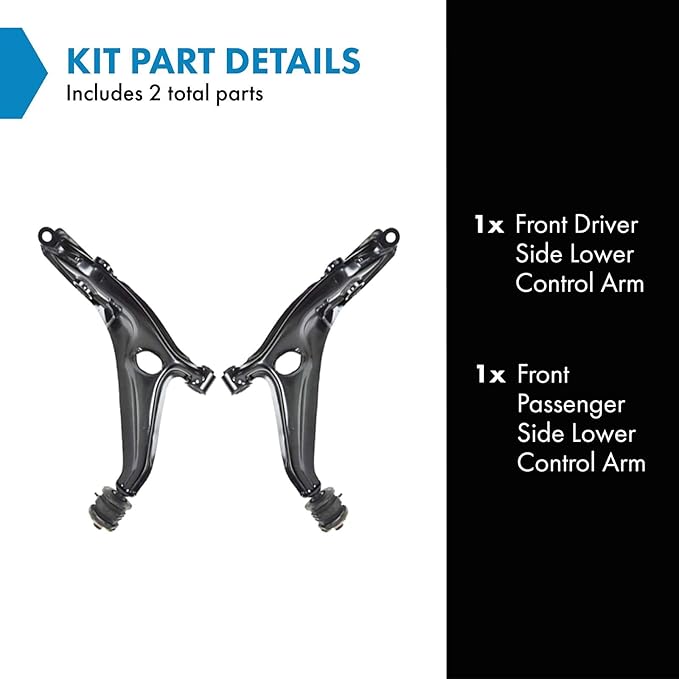 TRQ Front Lower Control Arm Set Compatible with 1999-2000 Honda Civic
