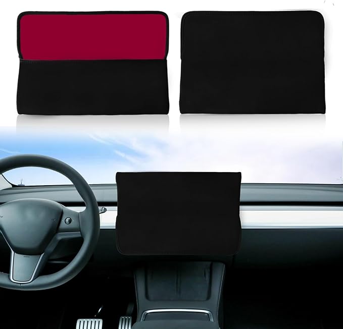 Vrasly Screen Protector Cover - Display Protection and Sun Shade Protector, Compatible 2016-2023 Tesla Model 3 Y Center Console Display Cover to Protect from Scratch, Dust and Heat