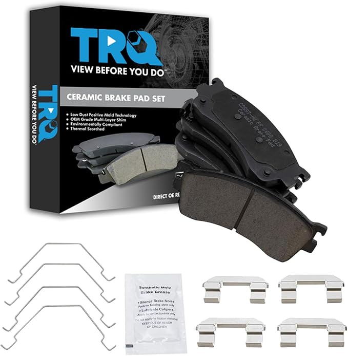 TRQ Front Brake Pads Ceramic Compatible with 2001-2003 Mazda Protege 2002-2003 Protege5