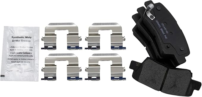 TRQ Rear Posi Ceramic Brake Pad Kit Set for Hyundai Sonata Kia Optima