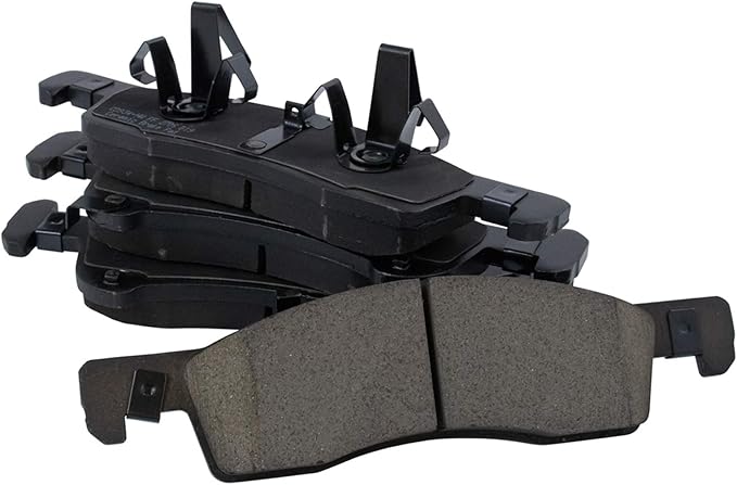 TRQ Front Brake Pads Ceramic Hardware Wear Sensor Compatible with 2003-2006 Ford Expedition 2003-2006 Lincoln Navigator