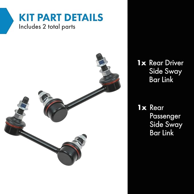 TRQ Rear Sway Bar Stabilizer Link Set Compatible with 2007-2013 Nissan Altima 2009-2014 Maxima Murano