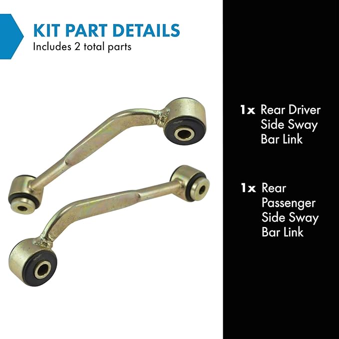 TRQ Stabilizer Sway Bar Link Rear LH RH Pair for 01-09 Mercedes Benz C Class