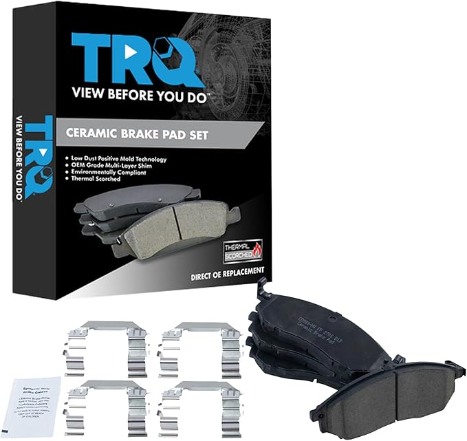 TRQ Premium Posi Ceramic Front Brake Pad LH RH Kit for Nissan Infiniti