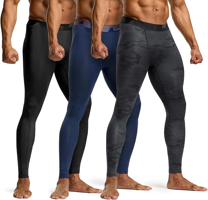 TSLA Men's Compression Pants - Cool Dry Athletic Sports Workout Running Tights Leggings Baselayer