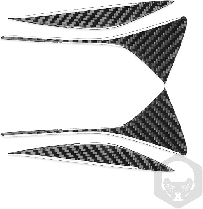 Carbon Fiber Stickers Front Fender Car Exterior Trim Compatible with Tesla Model 3 Accessories 2024 2025 Auto Exterior Accessories Universal Decorative Stickers Overlay Decal Cover
