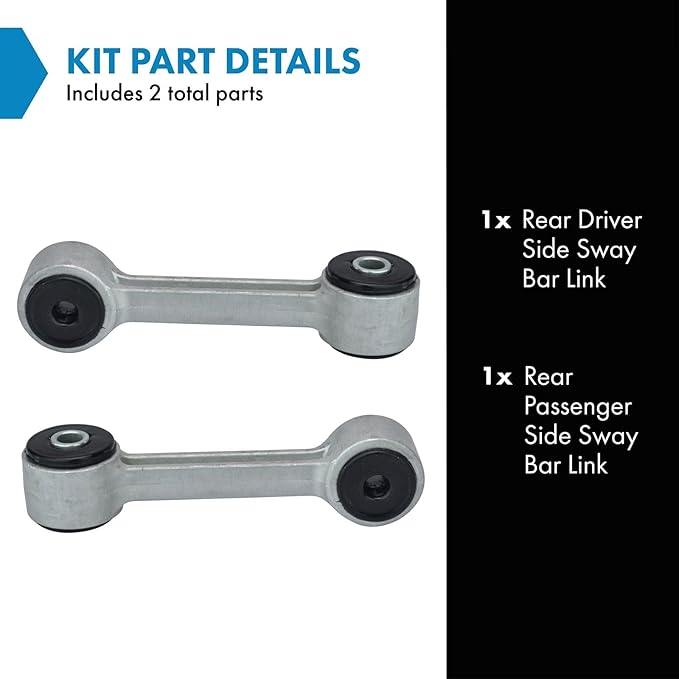 TRQ Rear Sway Bar Stabilizer Link Set Compatible with 2000 BMW 323Ci 1999-2000 323i 2001-2006 325Ci 2001-2005 325i 325xi 328Ci 328i 330Ci 330i 330xi