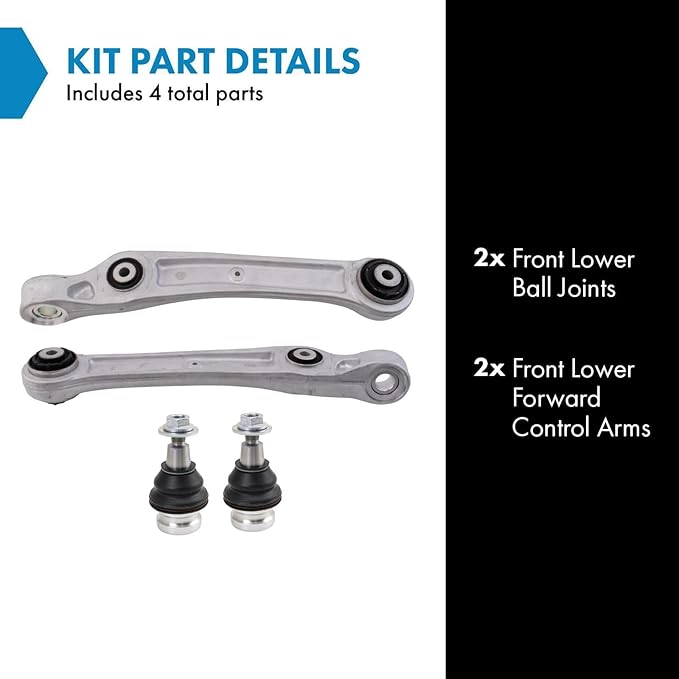 TRQ Front Lower Control Arm with Ball Joint Set Compatible with 20-22 Audi A6 allroad 19-22 A6 Quattro A7 Sportback 18-22 Q5 Q5 PHEV 21-22 Q5 Sportback S6 S7 Sportback SQ5 SQ5 Sportback