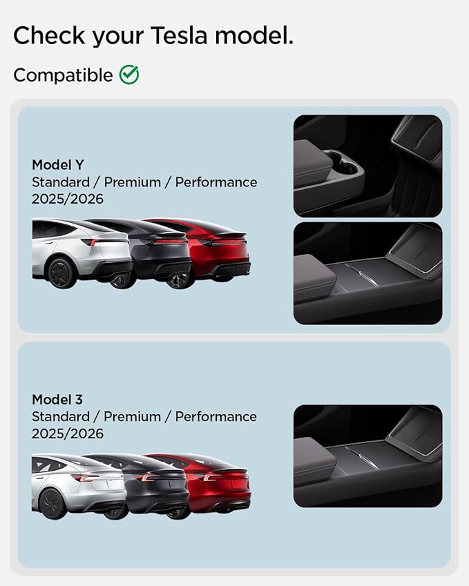 Spigen Side Camera Protection Cover for Tesla Model Y Juniper (Standard, Premium & Performance 2026/2025) and Model 3 Highland (Standard, Premium & Performance 2026/25/24) - Black