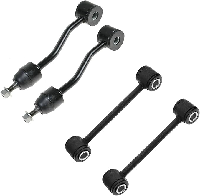 TRQ Front and Rear Sway Bar Link Set 4 Piece Compatible with 1997-2006 Jeep Wrangler