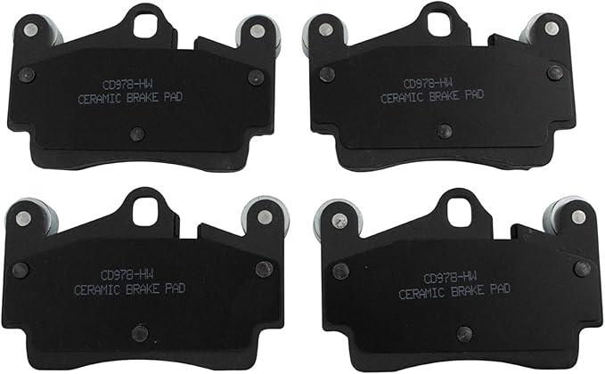 TRQ Rear Brake Pads Ceramic Compatible with 2007-2015 Audi Q7 2003-2010 Porsche Cayenne 2004-2010 Volkswagen Touareg