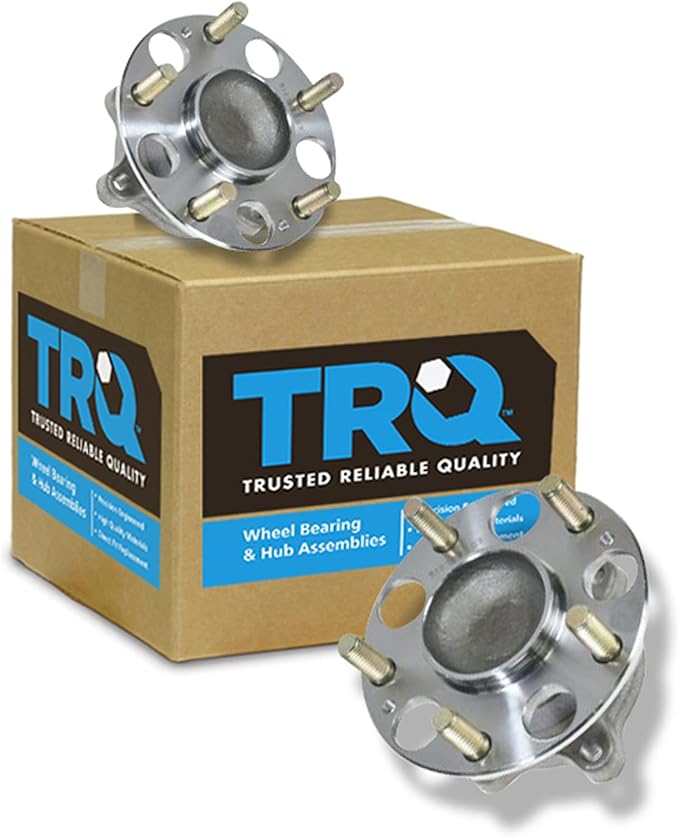 TRQ Rear Driver and Passenger Side Wheel Bearing and Hub Assembly Set 2 Piece Compatible with 2004-2008 Acura TSX 2005-2007 Honda Accord Hybrid