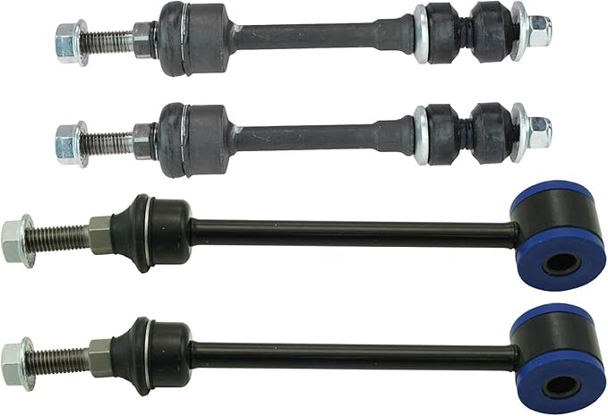 TRQ Front & Rear Sway Bar Stabilizer Link Set Compatible with 2006-2007 Dodge Ram 1500 2004 Ram 2500 2004-2006 Ram 3500