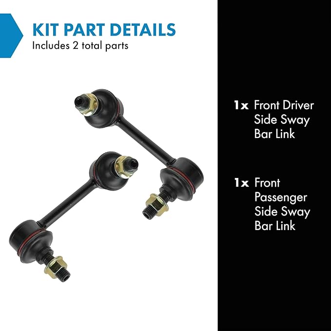 TRQ Front Sway Bar Stabilizer Link Set Compatible with 2000-2001 INFINITI I30 2002-2004 I35 1999-2003 Nissan Maxima
