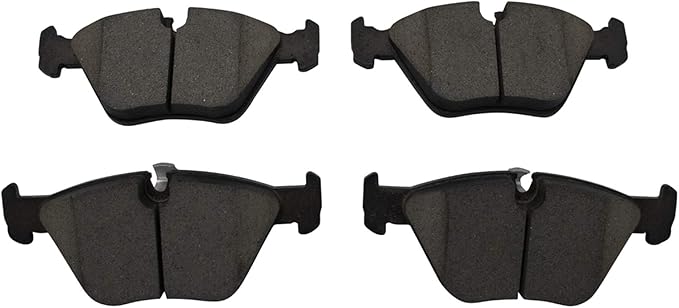 TRQ Front Brake Pads Ceramic Hardware Compatible with 2001-2006 BMW 330Ci 2001-2005 330i 330xi 2004-2010 X3 2006-2008 Z4