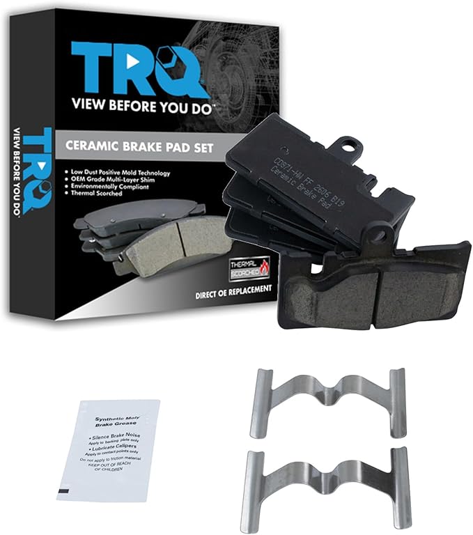 TRQ Rear Brake Pads Ceramic Compatible with 2001-2006 Lexus LS430
