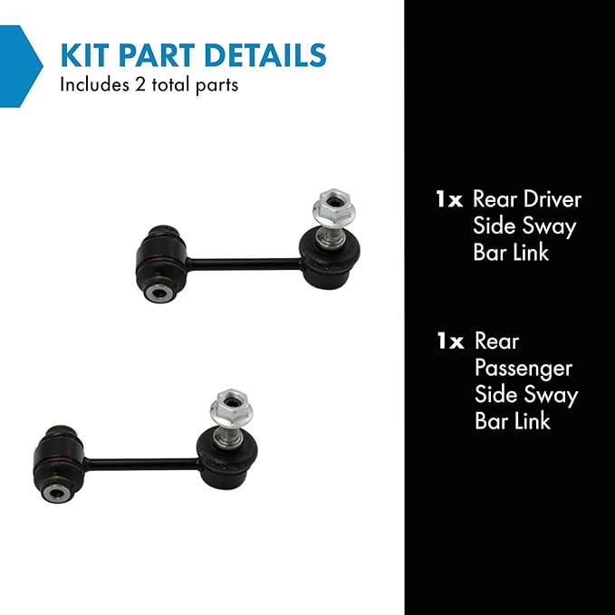TRQ Rear Sway Bar Stabilizer Link Set Compatible with 2006 Lexus GS300 2007-2011 GS350 2006-2007 GS430 GS450h 2008-2011 GS460 2008-2014 IS F 2006-2015 IS250 IS350