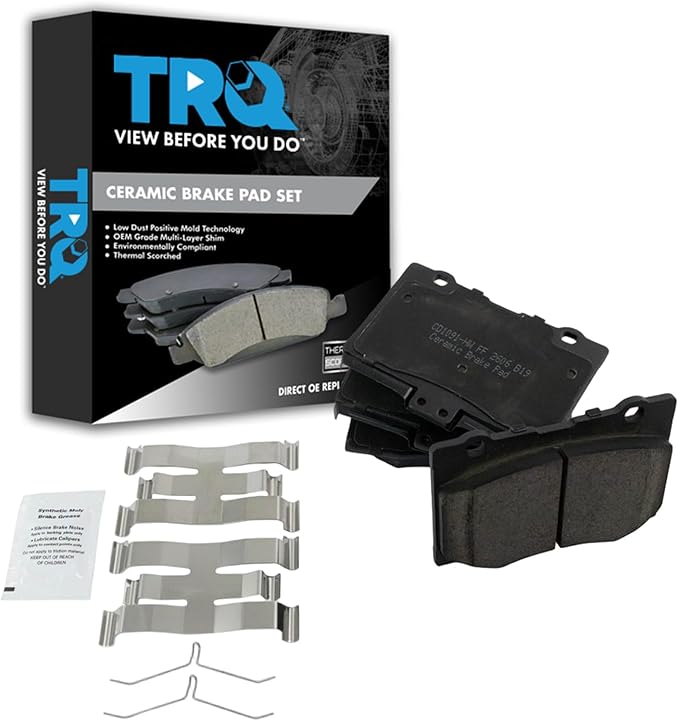 TRQ Front Ceramic Brake Pad Set Compatible with 2005-2012 Acura RL
