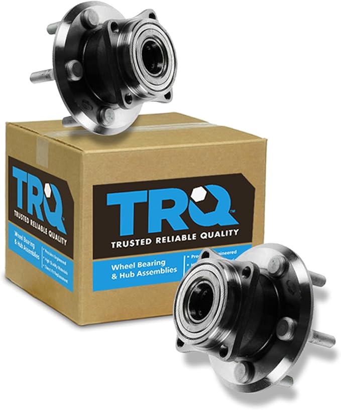 TRQ 2 Piece Rear Wheel Bearing & Hub Assembly Set AWD Compatible with 2003-2006 Pontiac Vibe Toyota Matrix