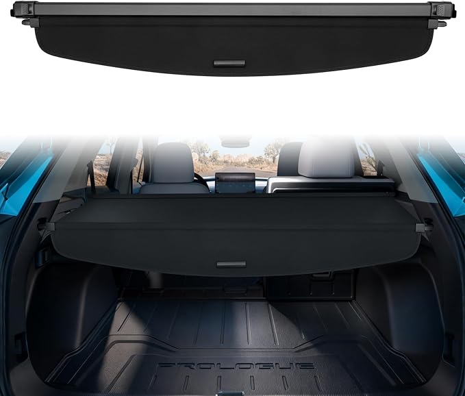 Powerty Cargo Cover for 2024 2025 Honda Prologue/Chevy Blazer EV Accessories Trunk Cover Retractable Trunk Shielding Shade Cargo Luggage Cover Black