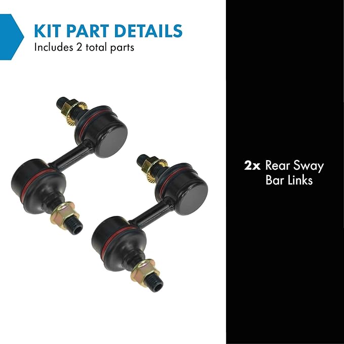 TRQ Rear Sway Bar Stabilizer Link Set Compatible with 2001-2005 Chrysler Sebring Dodge Stratus 1992-1996 Mitsubishi Diamante 2000-2005 Eclipse 1999-2003 Galant