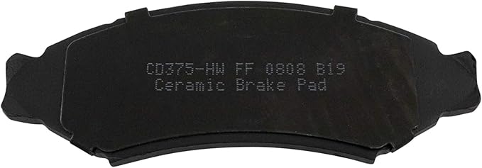 TRQ Front Ceramic Brake Pad Set Compatible with 1987-1993 Ford Bronco 1987-1993 E-150 Econoline 1987-1993 E-150 Econoline Club Wagon 1986-1993 F-150