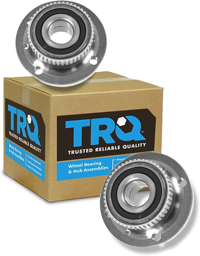 TRQ 2 Piece Front Wheel Bearing & Hub Assembly Set Compatible with 1984-1991 BMW 318i 1991 318is 1986-1988 325 1984-1987 325e 1986-1987 325es 1987-1991 325i 325is 1988-1991 325iX