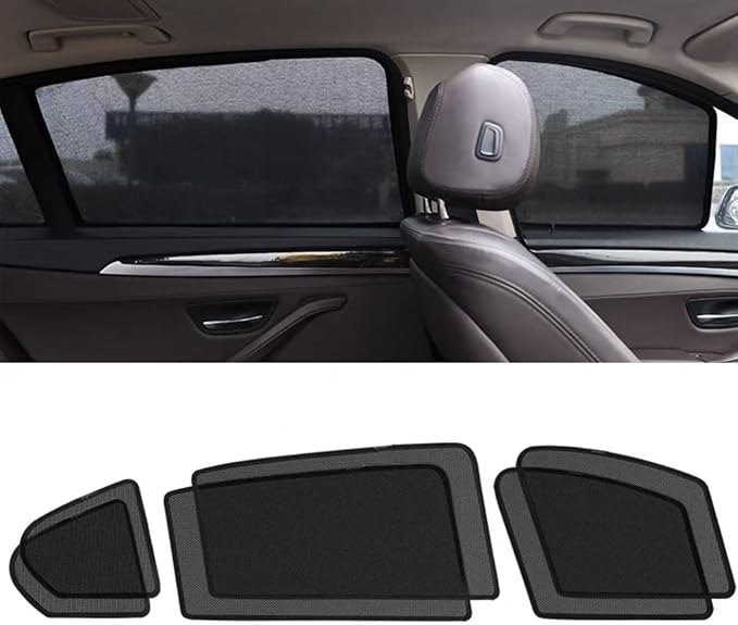Car Side Window Sun Shades Fit for Tesla Model 3 Huan 2024-2026,Breathable Mesh Car Curtains Protection Heat and UV & Privacy for Baby Sleeping Camping,6Pcs-Side Window