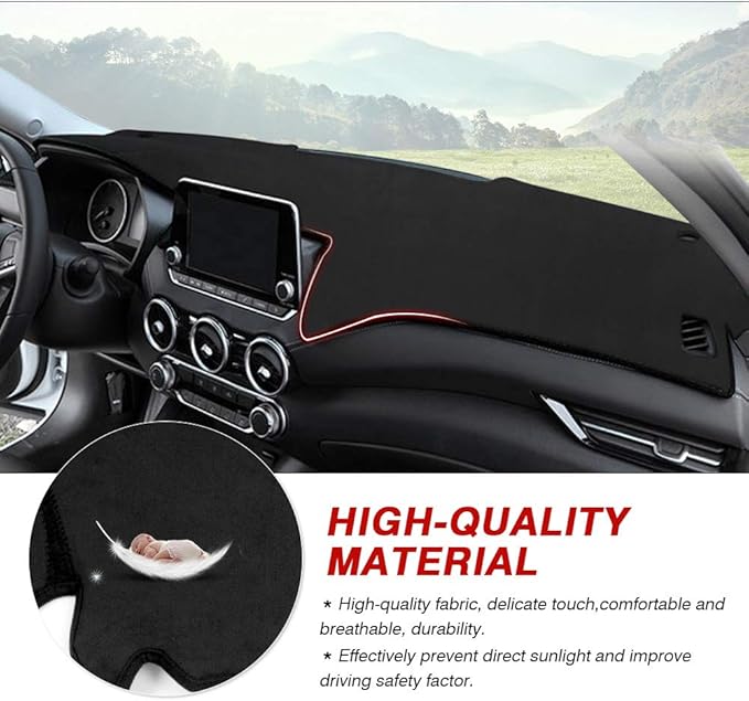 Autorder Dashboard Cover Mat for 2020-2025 2026 Nissan Sentra Accessories Dash Cover Flannel Dash Mat Sunshade Glare UV Rays Protector