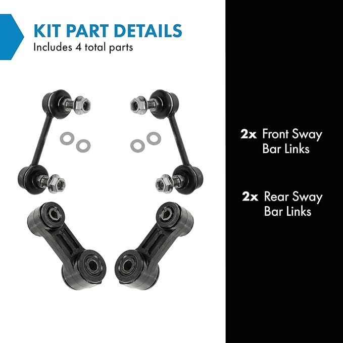 TRQ Front & Rear Sway Bar Stabilizer Link Set Compatible with 2003-2006 Subaru Baja
