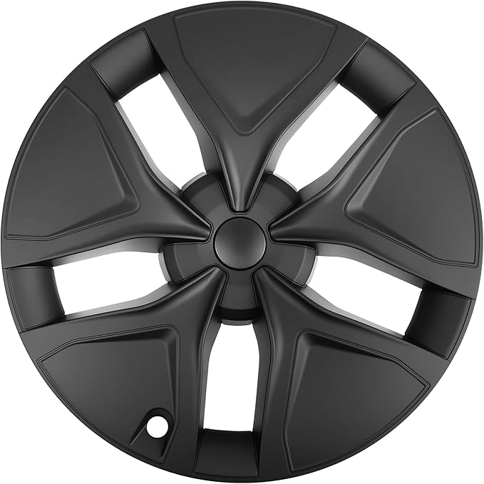 19" Wheel Covers Compatible with Tesla Model Y 2025-2026 Wheel Center caps Black Rims Matte Black ABS Hubcaps Snap-On 19-inch Wheel Compatible with Tesla Y Juniper 2026