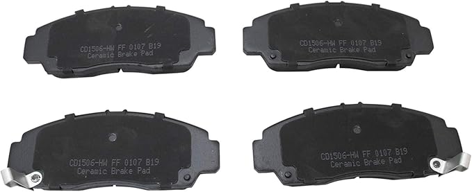 TRQ Front Brake Pads Ceramic Hardware Wear Sensor Compatible with 2011-2014 Acura TSX 2011-2012 Honda Accord