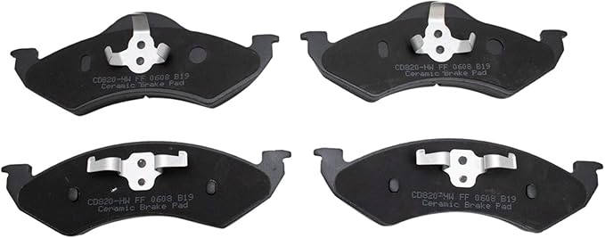 TRQ Front Brake Pads Ceramic Hardware Compatible with 2000-2002 Dodge Dakota 2000-2002 Durango