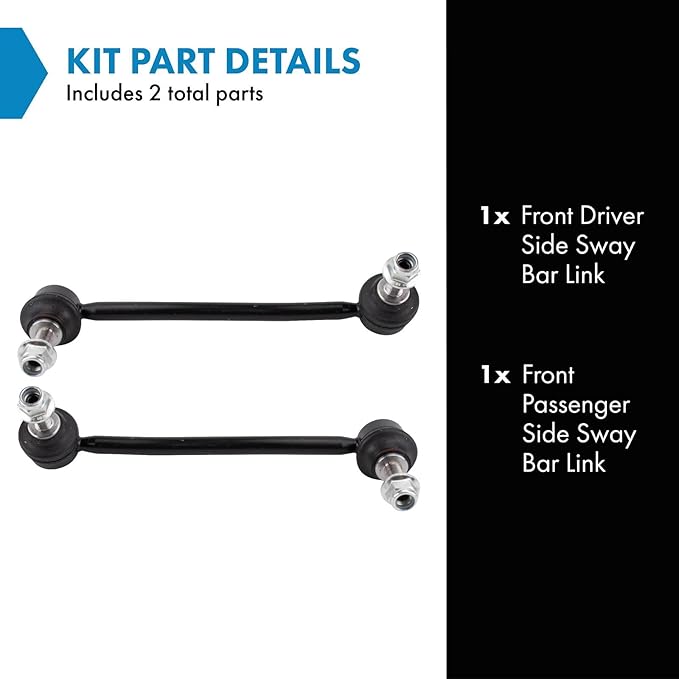 TRQ Front Sway Bar Stabilizer Link Set Compatible with 2012-2016 Tesla S