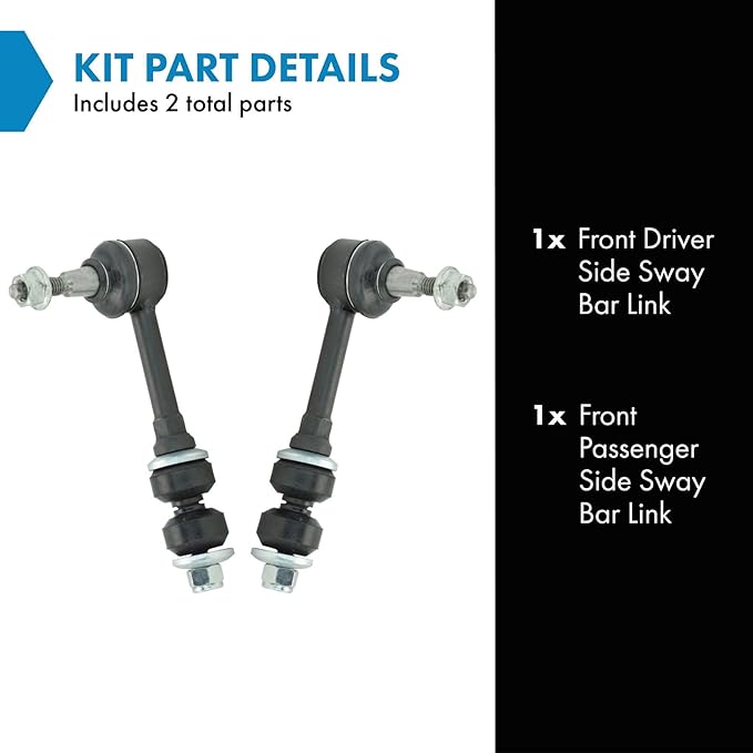 TRQ Front Sway Bar Stabilizer Link Set Compatible with 2003-2005 Dodge Ram 2500 Ram 3500