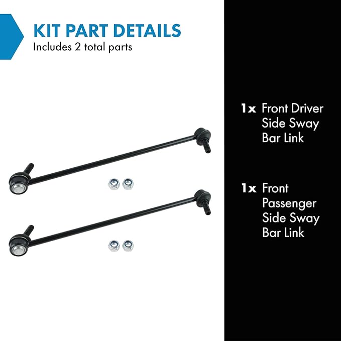 TRQ Front Sway Bar Stabilizer Link Set Compatible with 2003-2012 Land Rover Range Rover