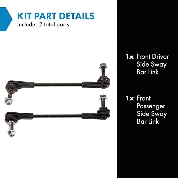 TRQ Front Sway Bar Link Set Stabilizer Compatible with 2017-2019 Buick LaCrosse 2018-2020 Regal Sportback 2018-2020 Regal TourX 2016-2024 Chevrolet Malibu