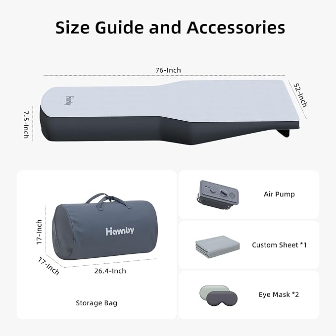 Tesla Model Y/Juniper Auto-level FlatCore TPU Backseat Mattress, 7.5’’ Thick Solid Foam Full Size Bed, Built-in Pump & Wedge Design Levels 12° Slope to True Flat for Roadtrip, Camping, Job Shifts, Nap