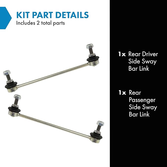 TRQ Rear Sway Bar Stabilizer Link Set Compatible with 2002-2006 Mini Cooper