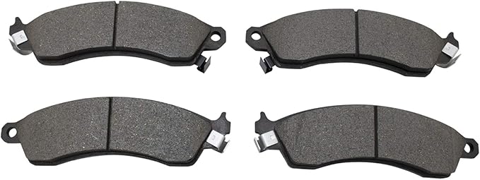 TRQ Front Ceramic Brake Pad Set Compatible with 03-04 Ford Mustang SVT Cobra 94-01 Mustang SVT Cobra 00 Mustang SVT Cobra 95 Mustang SVT Cobra 01 Mustang GT 88-96 Chevrolet Corvette