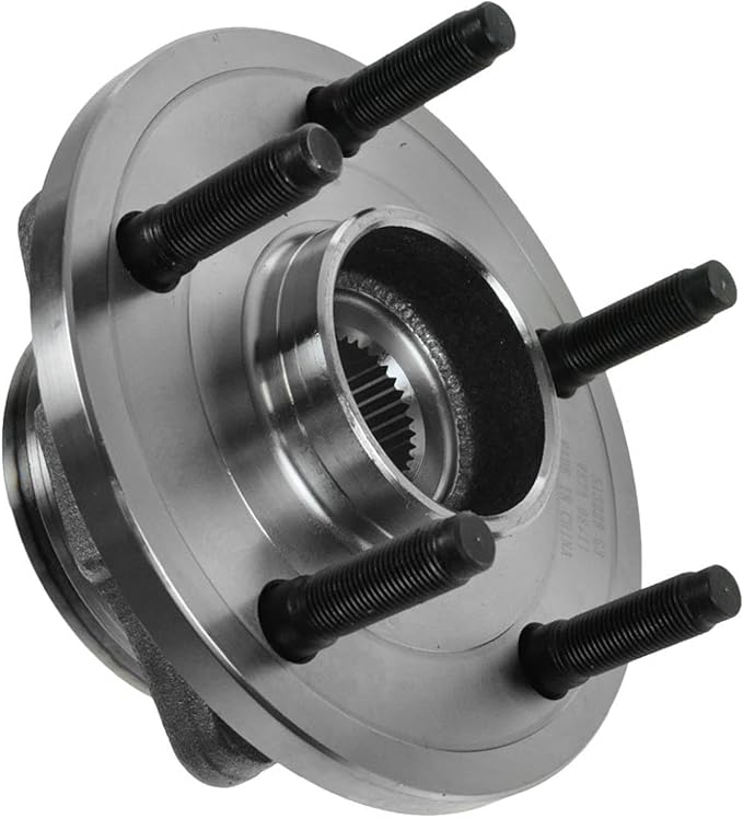 TRQ Front Left and Right Wheel Bearing and Hub Assembly Set 2 Piece Compatible with 2005-2010 Dodge Dakota with 2 Wheel ABS Brakes 2006-2008 Mitsubishi Raider with 2 Wheel ABS Brakes 2009 Raider