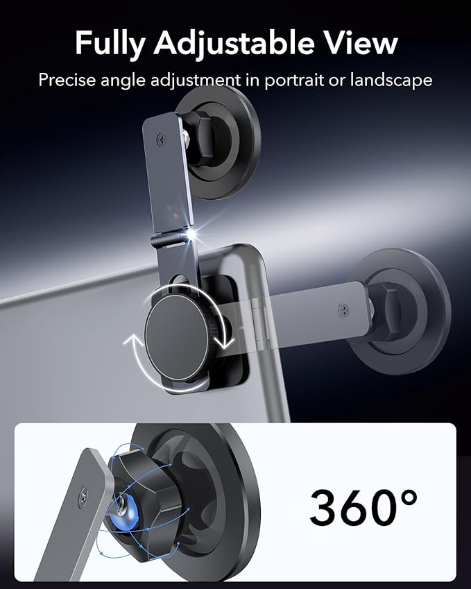 ESR for MagSafe Car Mount, Car Phone Holder, Tesla Touchscreen Car Mount, Magnetic Phone Holder for Car, for iPhone 17e/Air/17-12, S26/S25, Pixel 10, Charging Not Supported(2 Metal Rings Included)